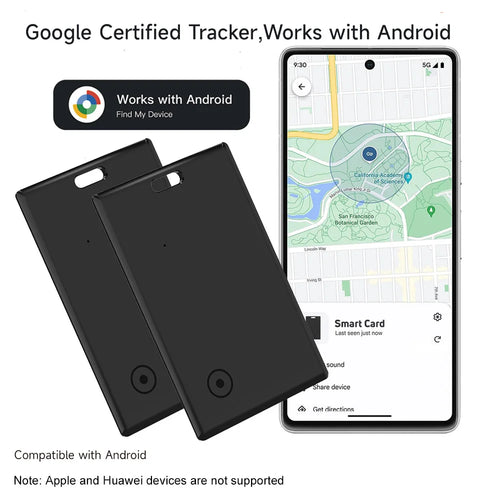 1Pack Android Wallet Tracker Card Tracker Tag,Works with Google Find Hub App (NOT for IOS or Huawei),Waterproof for Keys Luggage