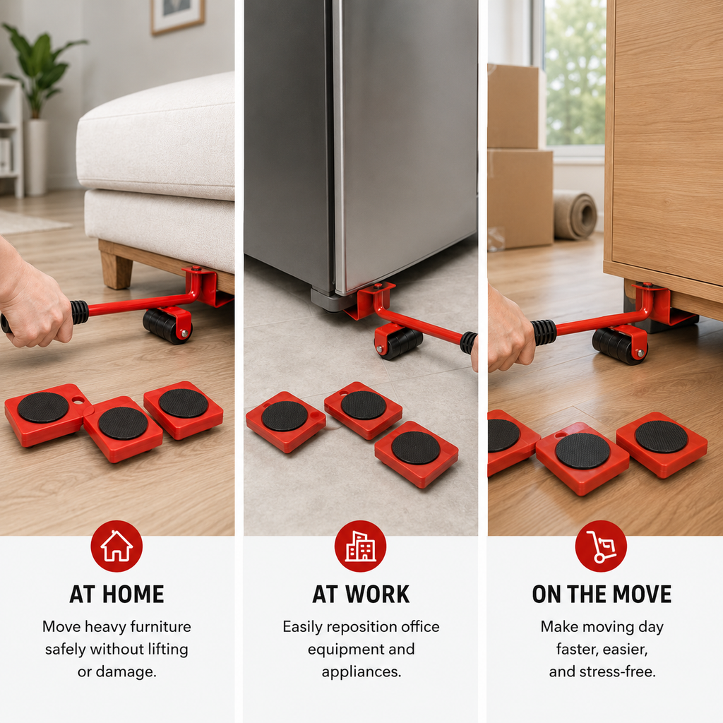 Effortless Furniture Lifter & Roller Set