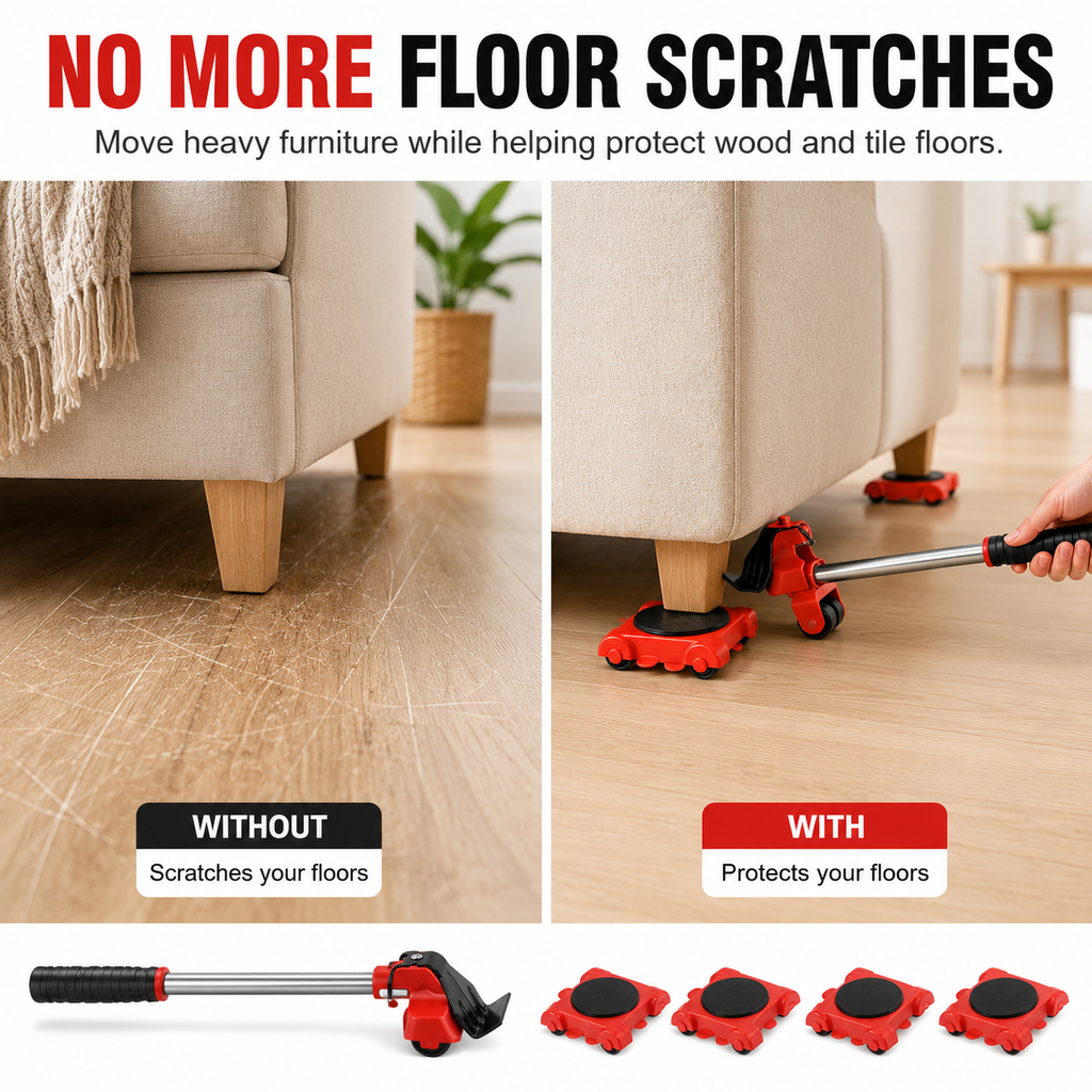 Effortless Furniture Lifter & Roller Set